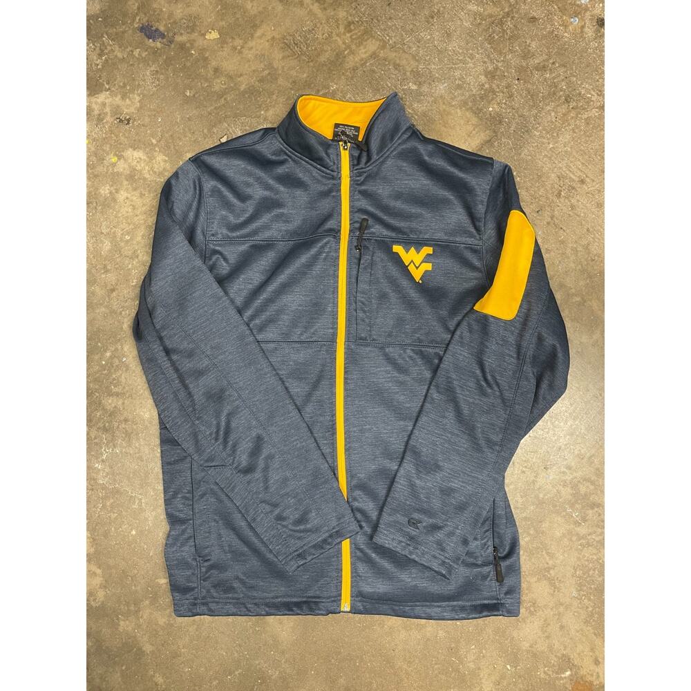 Colosseum Mens Gray West Virginia Mountaineers Guard Full-Zip Jacket Size Large